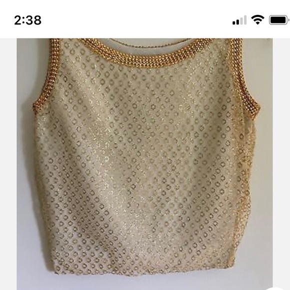 Vintage Park Storyk gold mesh sleeveless sweater - Picture 5 of 6